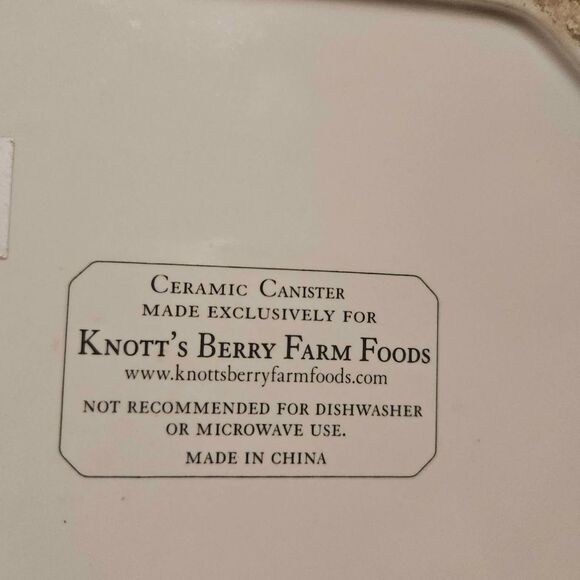 Knotts Berry Farm 10" Cookie Jar Kitchen Canister - Picture 8 of 10